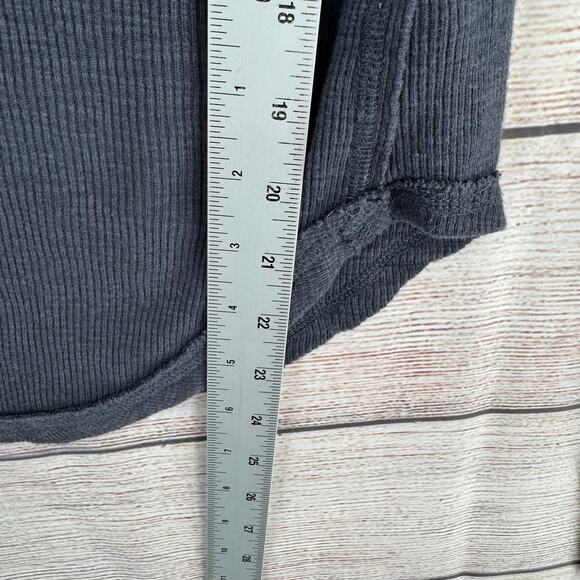 We the Free People Embroidered Henley Thermal Shirt Womens Small Blue Red Green - Picture 12 of 12